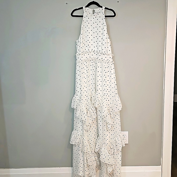 ASOS Dresses & Skirts - Women's long white and black polka dot dress